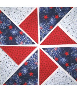 Fireworks Fabric Pinwheel Quilt Kit (12 Blocks)