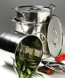 3-Piece Stainless Steel Stock Pot Set