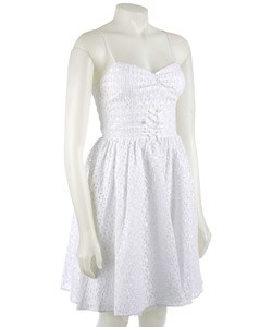 Shop Betsey Johnson White Eyelet Dress - Free Shipping Today ...