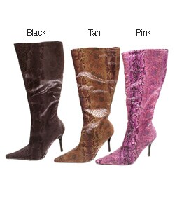 faux snakeskin boots womens