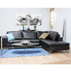 slide 2 of 3, Thane Bi-cast Leather 2-piece Sectional Sofa