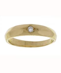 slide 1 of 1, 14k Yellow Gold Diamond Baby Ring