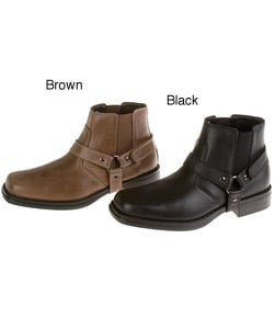 mens short harness boots