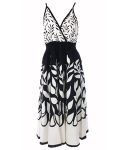 black and white sundress