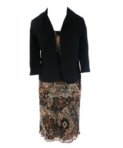 plus size dress and jacket set
