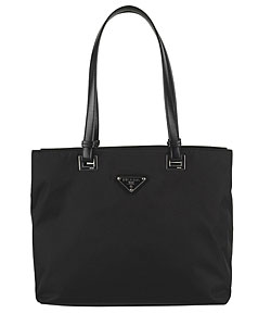 prada nylon tote trim leather bag