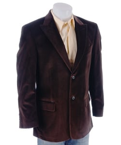Perry Ellis Men's Brown Velvet Blazer - 10849899 - Overstock.com ...