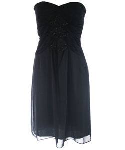 slide 1 of 1, Sangria Beaded Ruched Strapless Dress