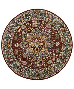 Handmade Elite Traditional Wool Rug (8' Round) - Bed Bath & Beyond ...