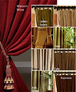 Shop Signature Velvet Double Wide Curtain 108 In Free