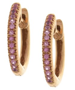 earrings jewelry watches sapphire hoop 14k rose pink gold gemstone