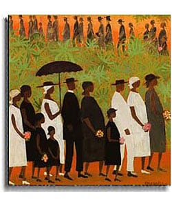 Amanti Art Stampa Incorniciata "Funeral Procession" Di Ellis Wilson – Quadro Con Cornice Nera 50x53 Cm - 2