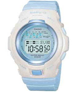 light blue baby g watch