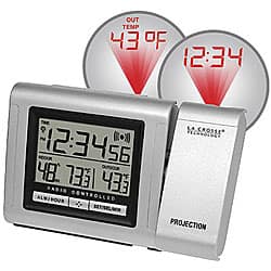 Projection Alarm Clock With Outdoor Temperature Overstock Com Shopping The Best Deals On Weather Stations