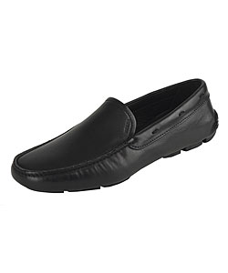 Prada KC5045 Men's Black Leather Slip-on Moccasins - 11068412 ...
