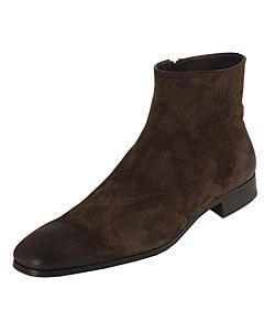Prada Men's Suede Brown Ankle Boots 