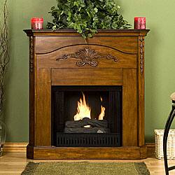 Shop Concord Mahogany Gel Fuel Fireplace Free Shipping Today