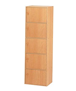 Natural 5 Tier Storage Cubbies With Doors Free Shipping Today Natural 5 Tier Storage Cubbies With Doors