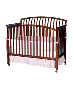 Shop Lorraine Sleigh Cherry 5 In 1 Crib Overstock 2944179