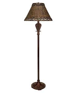 Shop Tropical Wicker Floor Lamp Free Shipping Today Overstock
