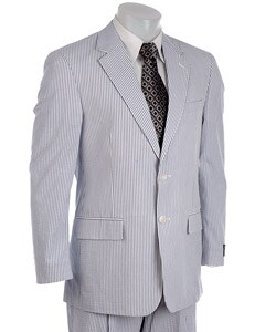 Shop Alexander Julian Men's Navy/ White Seersucker Suit - Free Shipping ...