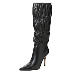 Tall Cinched Leather Boots - Overstock 
