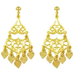 Fremada 14k Yellow Gold Filigree Chandelier Earrings. Opens flyout.