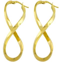 10Kt Gold Figure 8 Hoop Earrings Hoop Earrings 