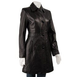 Jones New York Women's Leather Coat - 11267139 - Overstock.com Shopping ...