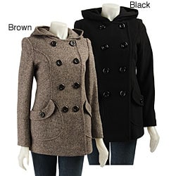 pea coat with hood womens