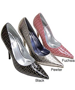 croc print heels