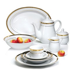 Gibson Chaucer 47-piece Gold Dinnerware Set Bed Bath Beyond