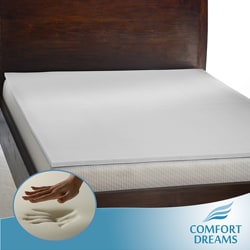 Shop Comfort Dreams 'Mem-Cool' 1-inch Memory Foam Mattress ...