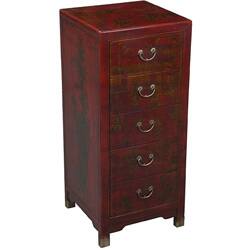 Shop Hand Painted Oriental Dresser Red Black Green Overstock