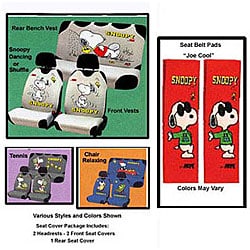 snoopy car seat covers set