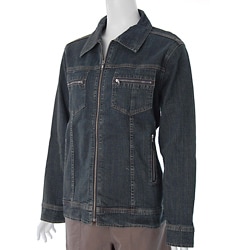 Alain Weiz Women's Plus Size Denim Jacket - 11369563 - Overstock.com ...