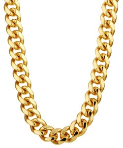 cuban 14k miami chain inch silver gold