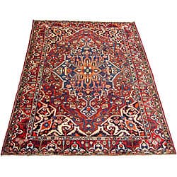 Persian Bakhtiari Burgundy/ Navy Rug (9' x 12') - Bed Bath & Beyond ...