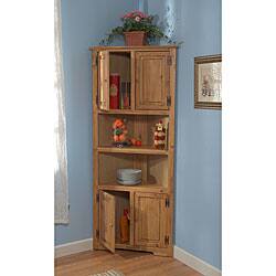 Simple Living Mission Wood Corner Cabinet - 34h x 24w x 18l - On Sale -  Bed Bath & Beyond - 4097104