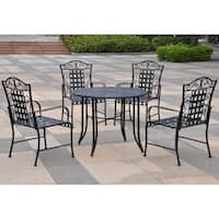 International Caravan Mandalay 5-Piece Iron Patio Dining Set
