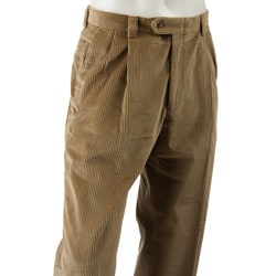 mens pleated corduroy pants with cuffs
