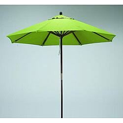 Shop Lauren Company Round 9 Foot Lime Green Polyester Hard Wood Patio Umbrella Overstock 3348650