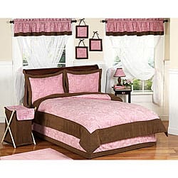 Pink And Brown Paisley Girl S Bedding Set Overstock 3356697
