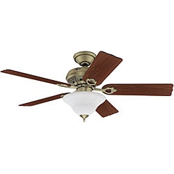 Shop Hunter 52 Inch Auberge Antique Brass Ceiling Fan Free