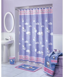 Hello Kitty Sweet Dreams Shower Curtain and Hook Set - Bed Bath ...