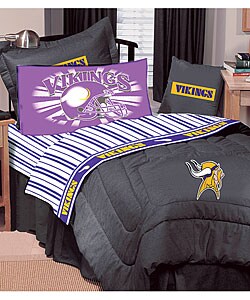 Shop Nfl Minnesota Vikings Comforter Set Twin Free Shipping