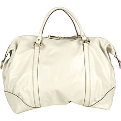 Shop Gucci &#39;Horsebit Nail&#39; White Large Leather Handbag - Free Shipping Today - Overstock - 3416608