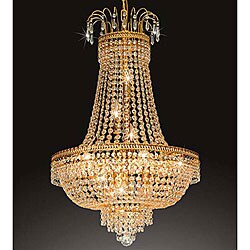 Gold Clear Crystal 11-light Chandelier - Bed Bath & Beyond - 3433438