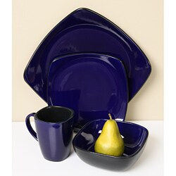 Corelle Hearthstone Indigo Blue 16-piece Dinnerware Set - Bed Bath
