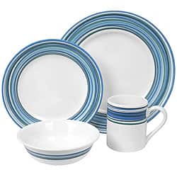 Corelle Impressions Blue Swirls 16-piece Dinnerware Set Bed Bath